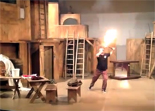 Plucie ogniem w teatrze